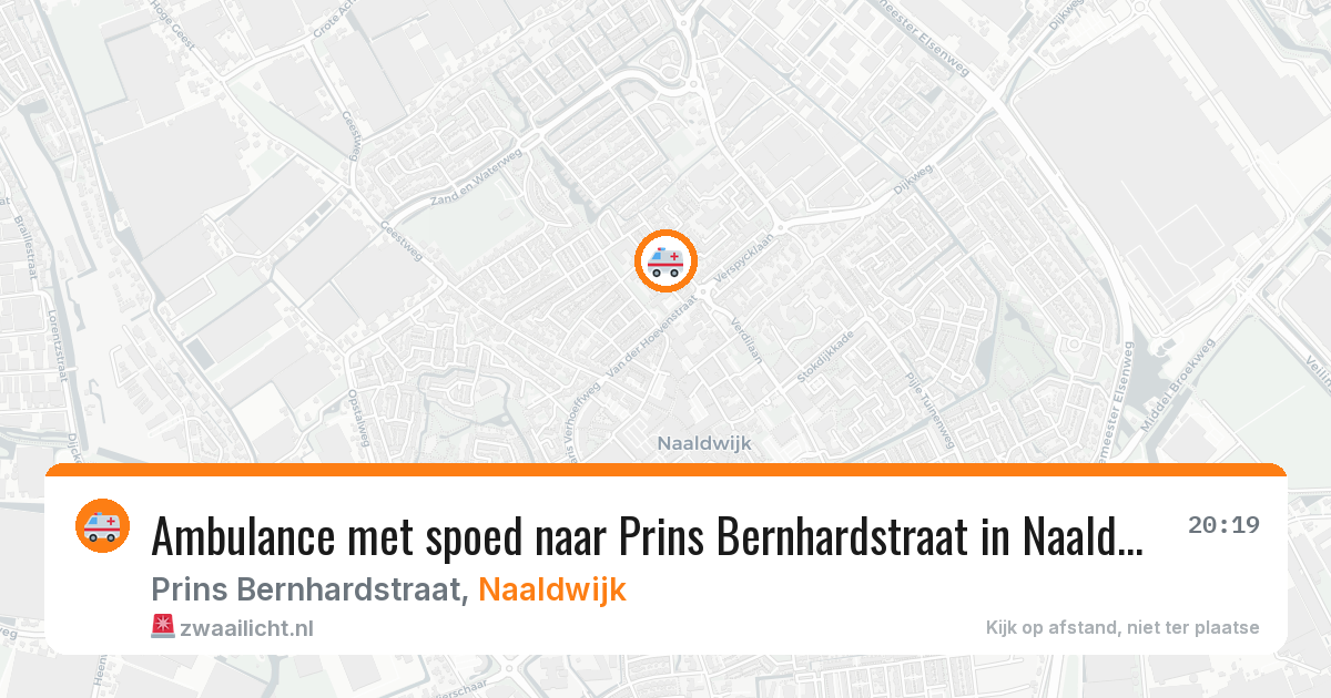 Ambulance met spoed naar Prins Bernhardstraat in Naaldwijk — 23 mrt 2026