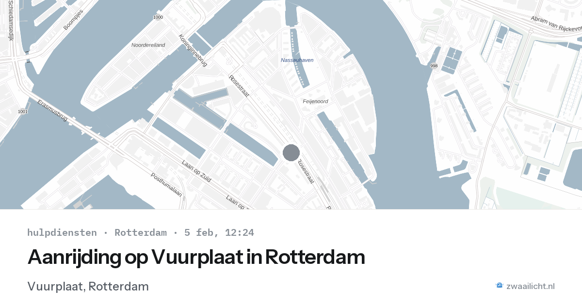 Aanrijding op Vuurplaat in Rotterdam — 5 feb 2026