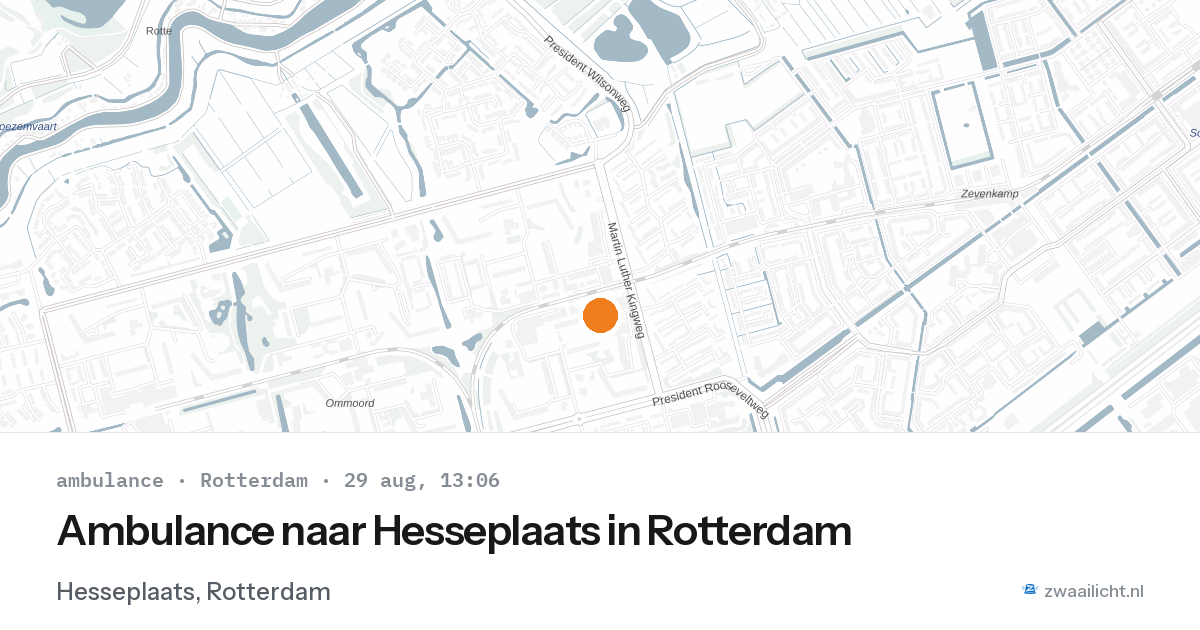 Ambulance naar Hesseplaats in Rotterdam — 29 aug 2026