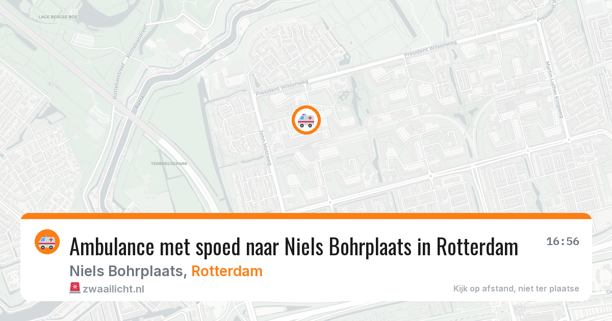 Ambulance met spoed naar Niels Bohrplaats in Rotterdam — 13 aug 2026