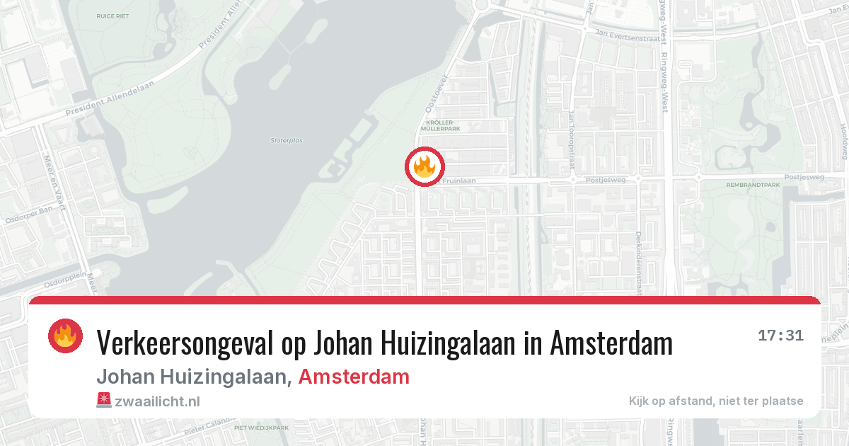 Verkeersongeval op Johan Huizingalaan in Amsterdam — 5 mrt 2026