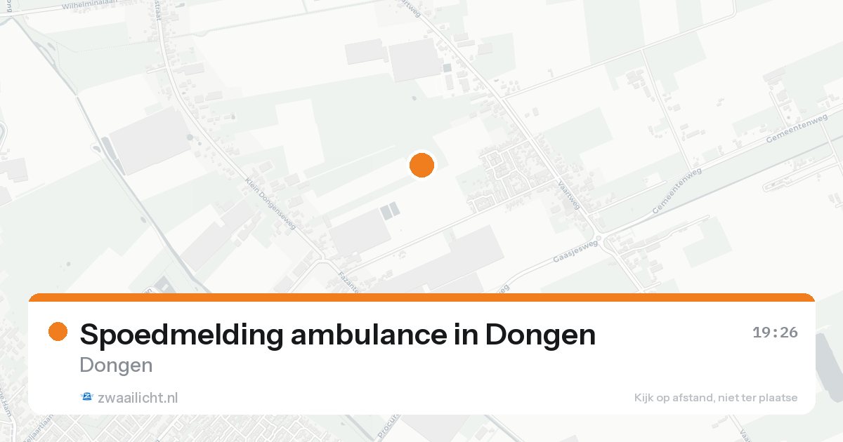 Spoedmelding ambulance in Dongen — 7 jun 2026
