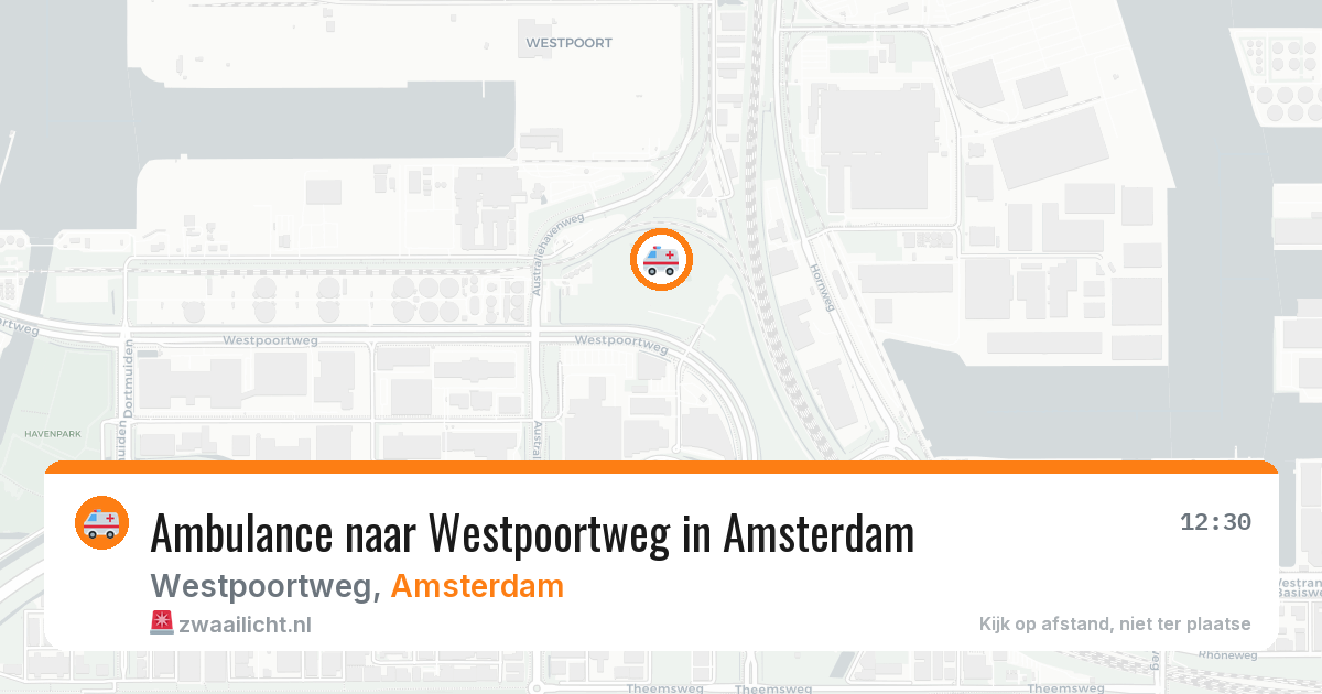 Ambulance naar Westpoortweg in Amsterdam — 18 jul 2026