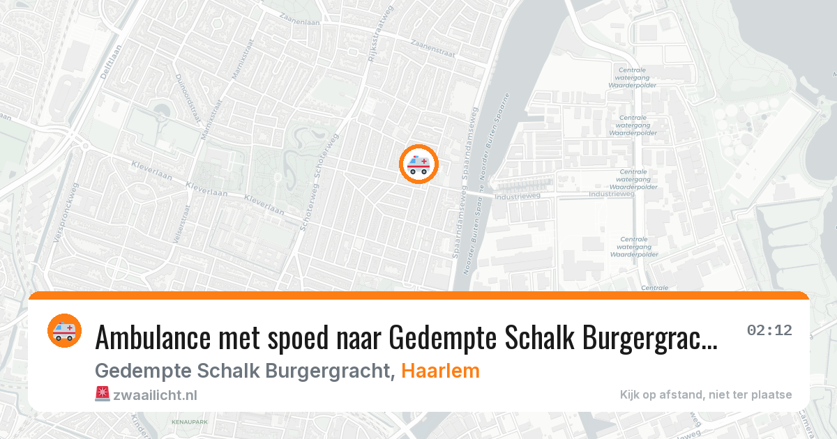 Ambulance met spoed naar Gedempte Schalk Burgergracht in Haarlem — 14 mei 2026