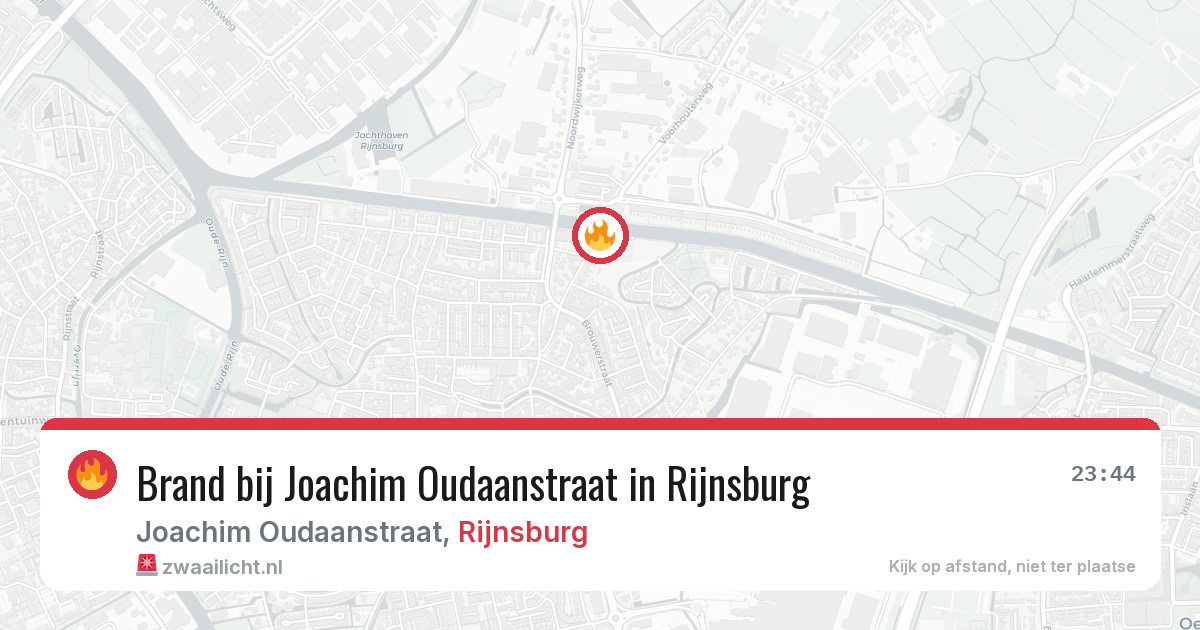 Brand bij Joachim Oudaanstraat in Rijnsburg — 29 jun 2026