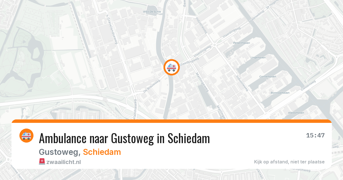 Ambulance naar Gustoweg in Schiedam — 9 jun 2026
