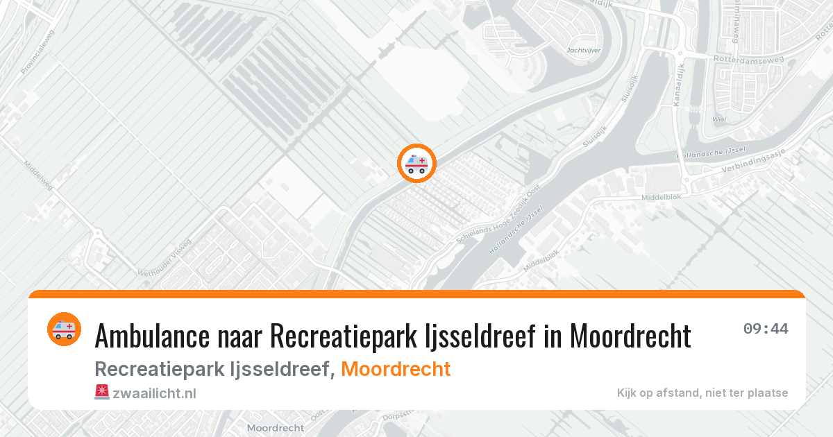 Ambulance naar Recreatiepark Ijsseldreef in Moordrecht — 18 mei 2026