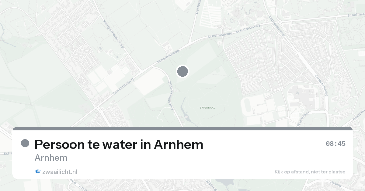 Persoon te water in Arnhem — 21 aug 2026