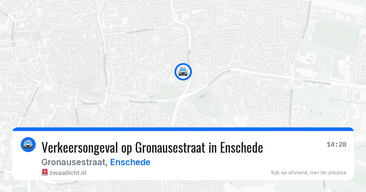 Verkeersongeval op Gronausestraat in Enschede — 5 jul 2026