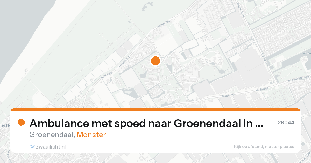 Ambulance met spoed naar Groenendaal in Monster — 19 aug 2026