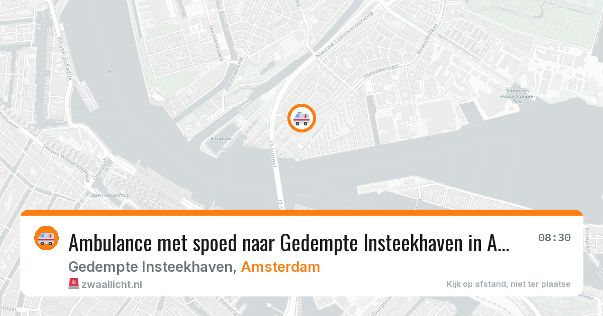 Ambulance met spoed naar Gedempte Insteekhaven in Amsterdam — 15 mei 2026
