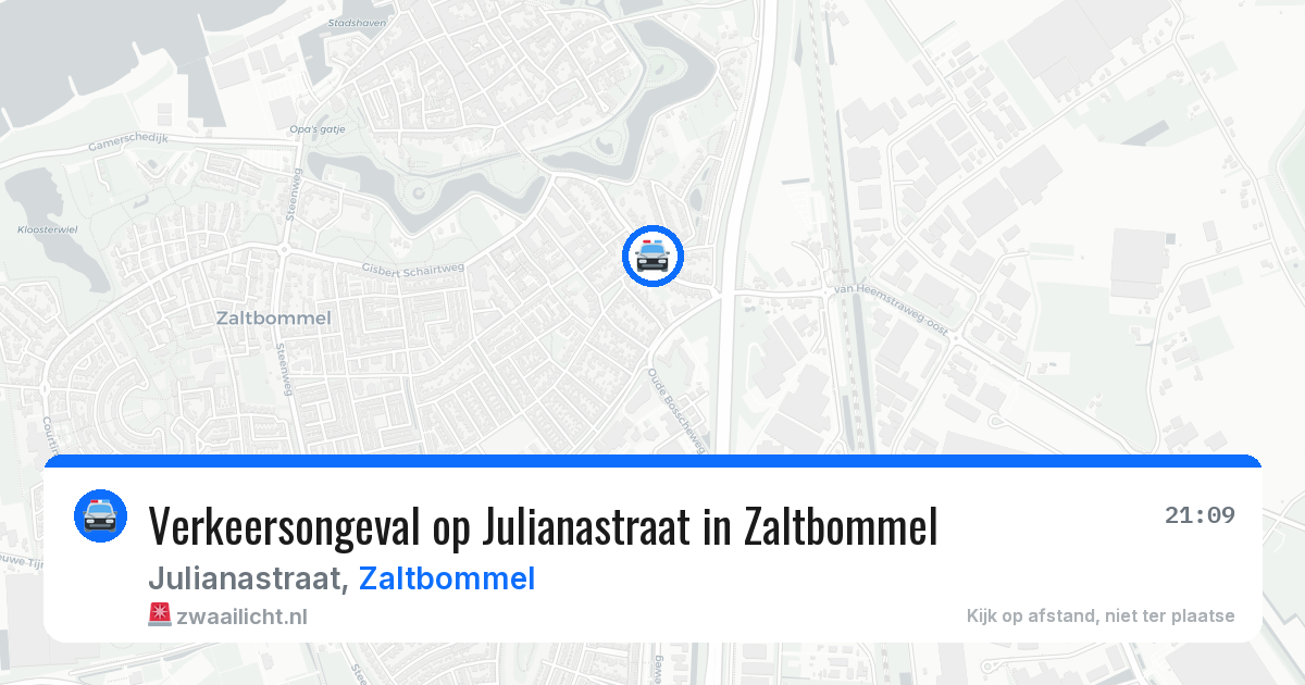 Verkeersongeval op Julianastraat in Zaltbommel — 17 jan 2026