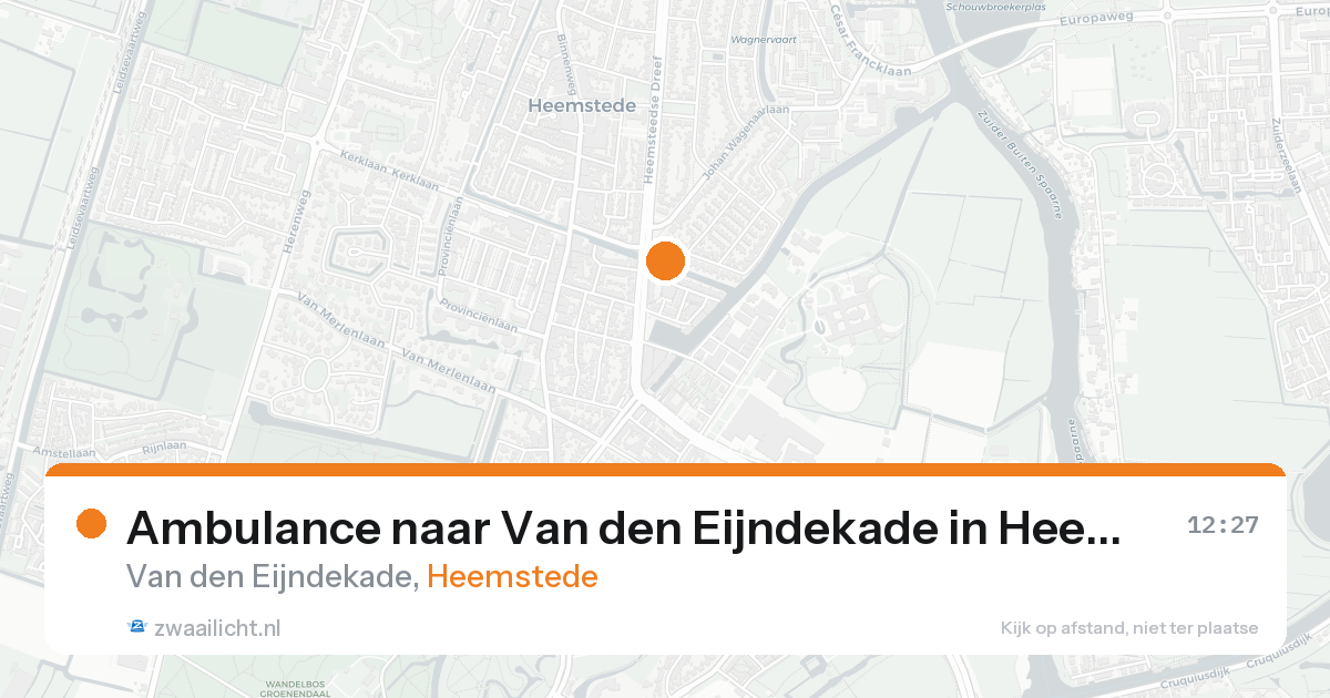 Ambulance naar Van den Eijndekade in Heemstede — 22 mei 2026