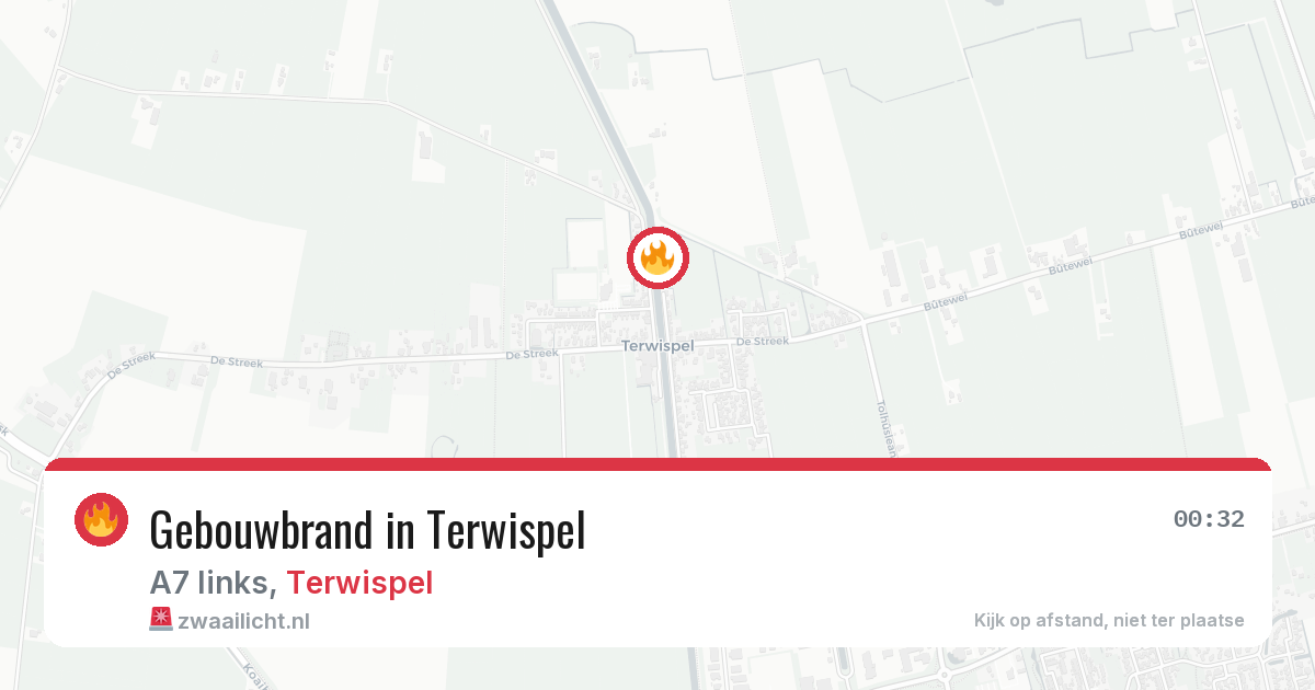 Gebouwbrand in Terwispel — 21 jul 2026