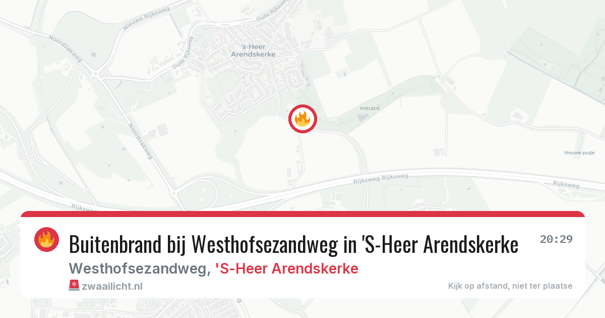 Buitenbrand bij Westhofsezandweg in 'S-Heer Arendskerke — 12 jul 2026