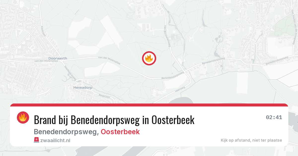 Brand bij Benedendorpsweg in Oosterbeek — 3 jun 2026