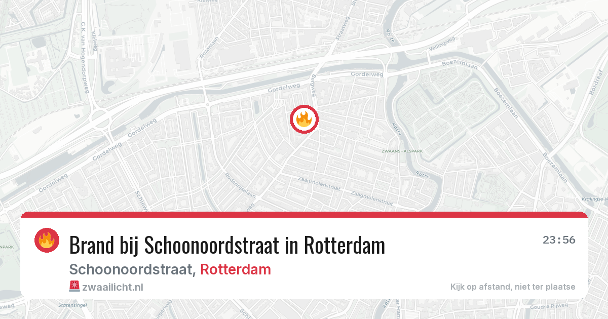 Brand bij Schoonoordstraat in Rotterdam — 10 jul 2026