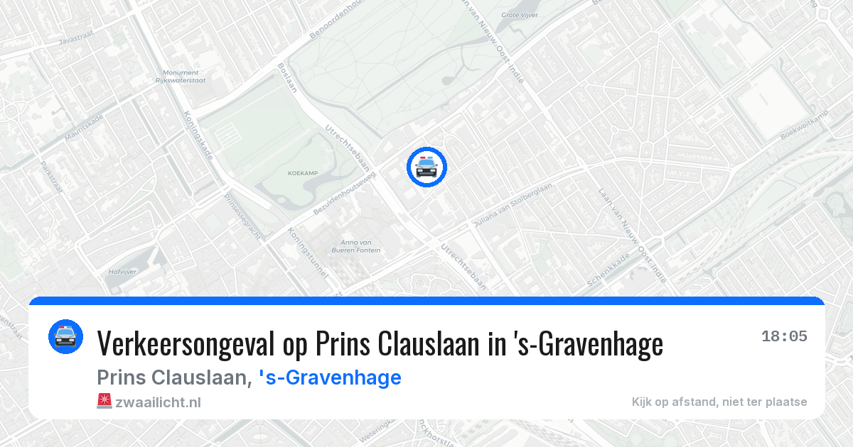 Verkeersongeval op Prins Clauslaan in 's-Gravenhage — 22 mei 2026