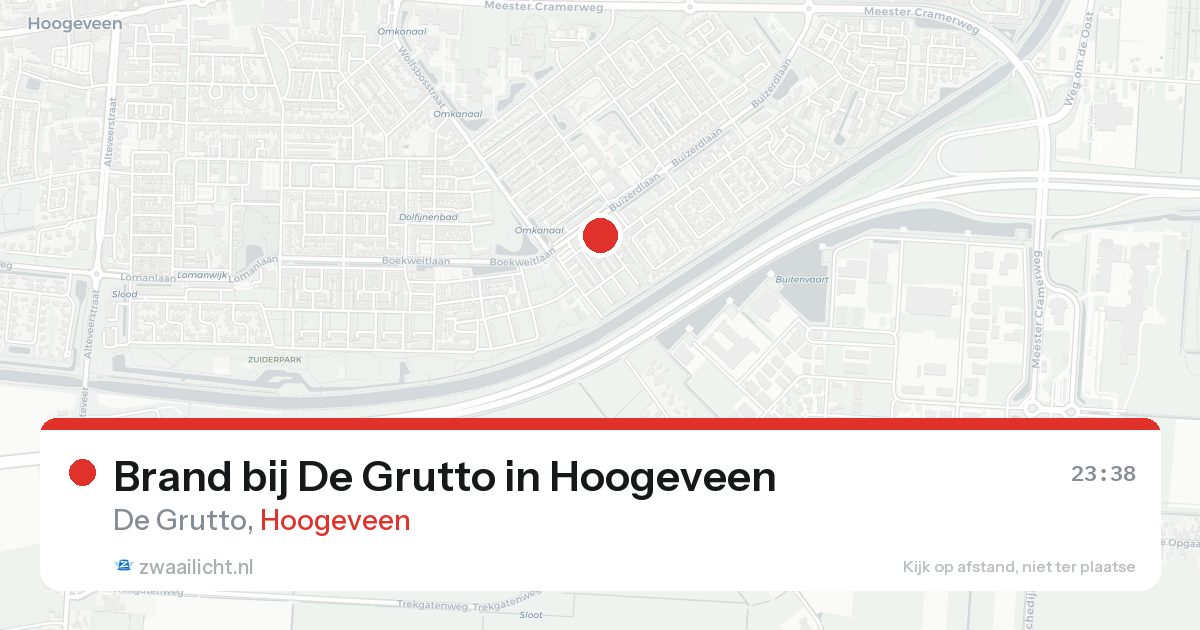 Brand bij De Grutto in Hoogeveen — 7 feb 2026