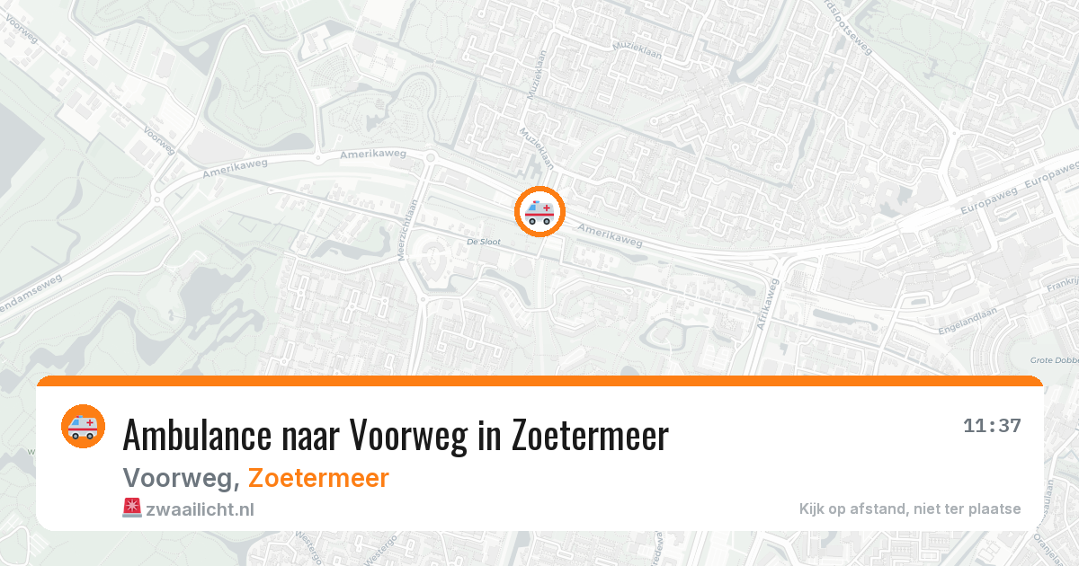 Ambulance naar Voorweg in Zoetermeer — 4 aug 2026