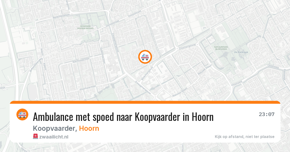 Ambulance met spoed naar Koopvaarder in Hoorn — 10 jun 2026