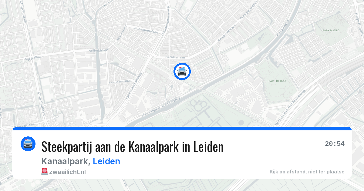 Steekpartij aan de Kanaalpark in Leiden — 22 mrt 2026