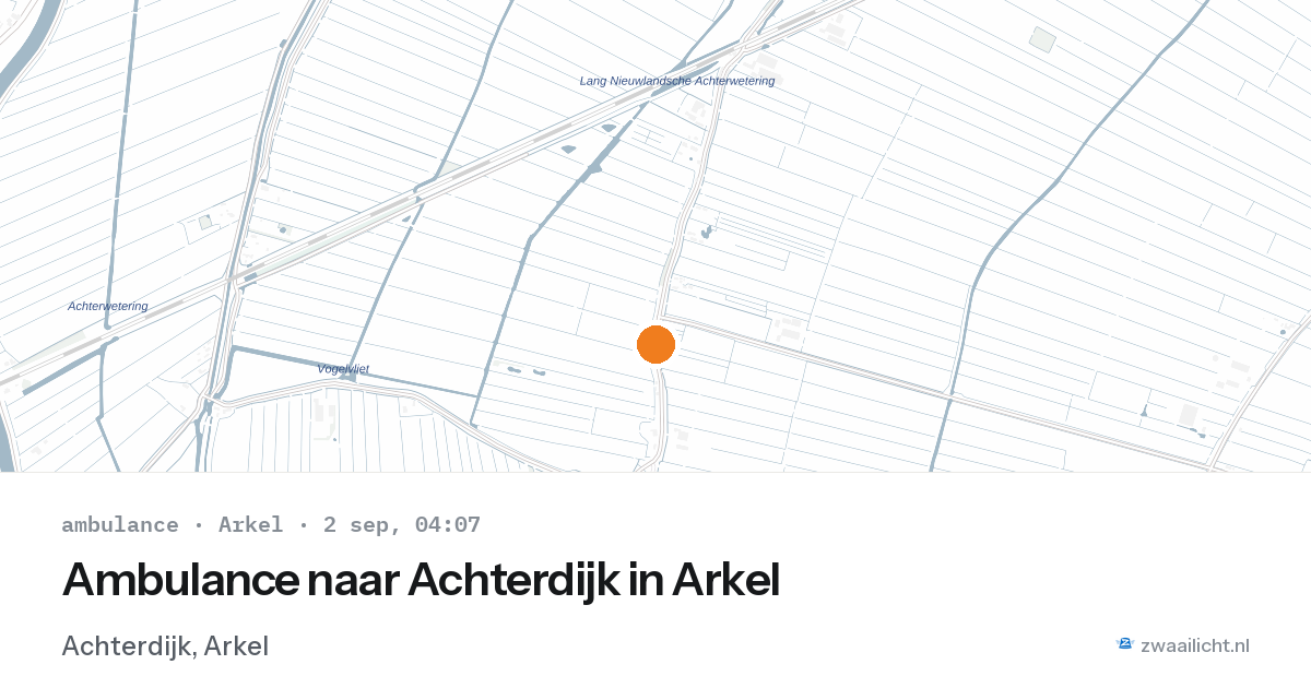 Ambulance naar Achterdijk in Arkel — 2 sep 2026