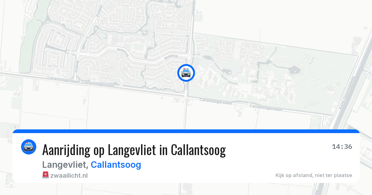 Aanrijding op Langevliet in Callantsoog — 27 jun 2026