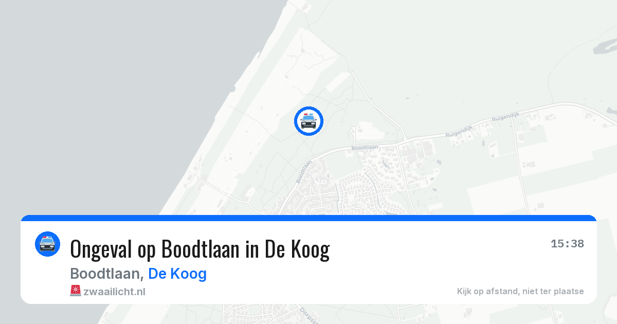Ongeval op Boodtlaan in De Koog — 4 apr 2026