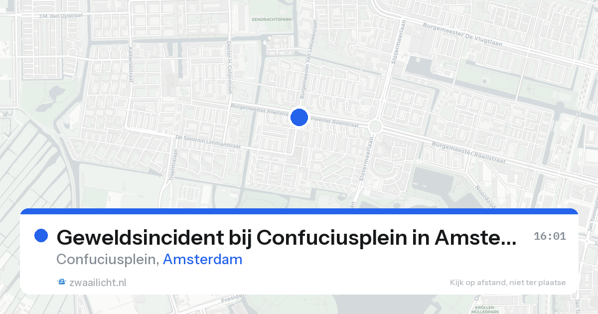 Geweldsincident bij Confuciusplein in Amsterdam — 19 aug 2026