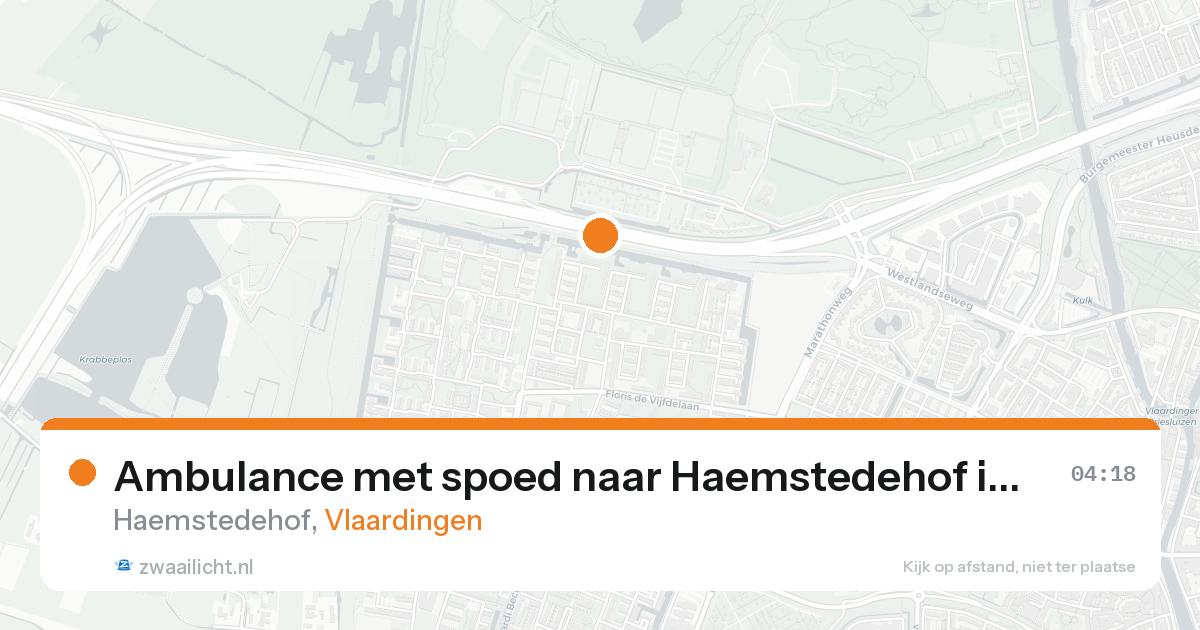 Ambulance met spoed naar Haemstedehof in Vlaardingen — 19 aug 2026