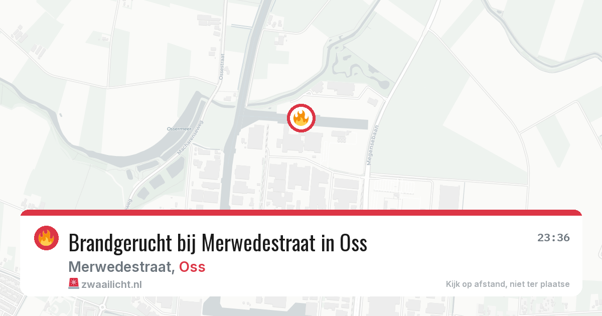 Brandgerucht bij Merwedestraat in Oss — 3 aug 2026