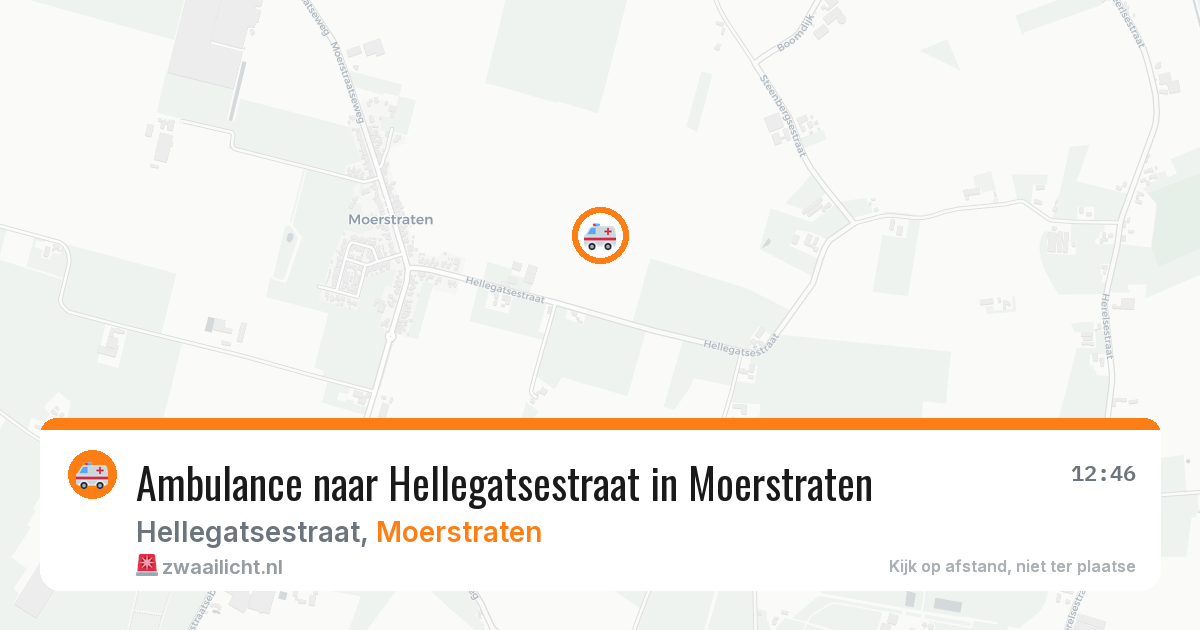 Ambulance naar Hellegatsestraat in Moerstraten — 22 mei 2026