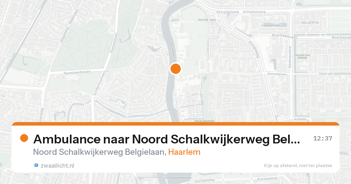Ambulance naar Noord Schalkwijkerweg Belgielaan in Haarlem — 23 aug 2026