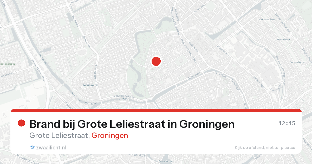 Brand bij Grote Leliestraat in Groningen — 16 aug 2026