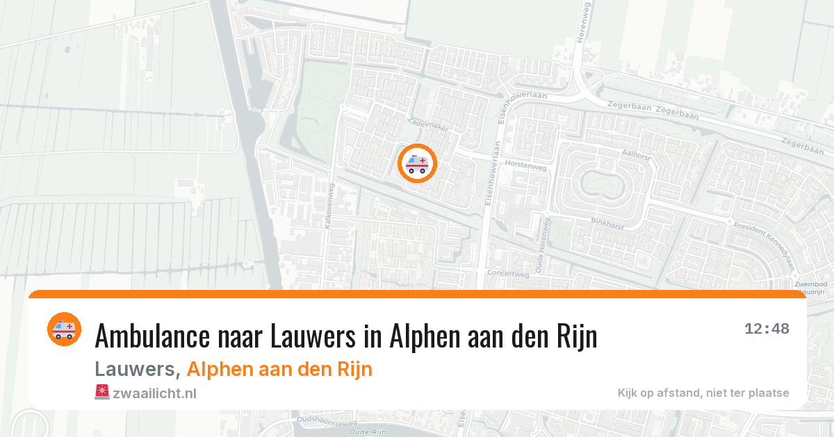 Ambulance naar Lauwers in Alphen aan den Rijn — 10 aug 2026