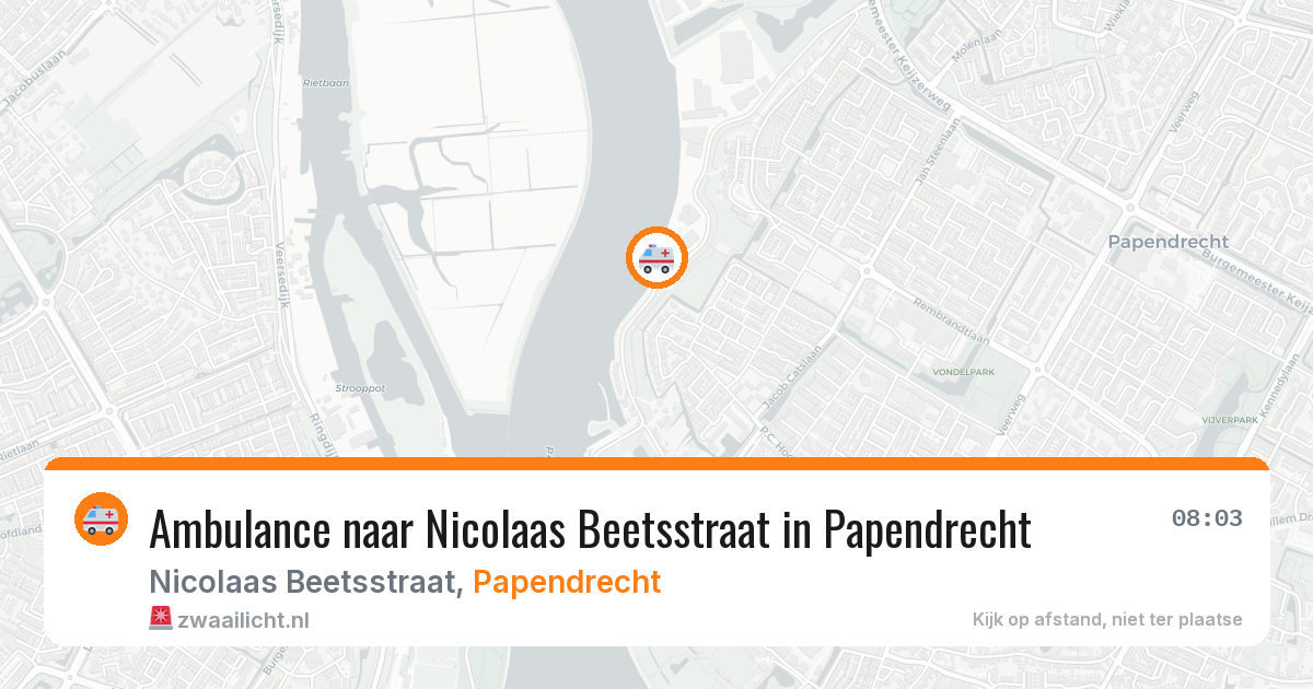 Ambulance naar Nicolaas Beetsstraat in Papendrecht — 31 mrt 2026