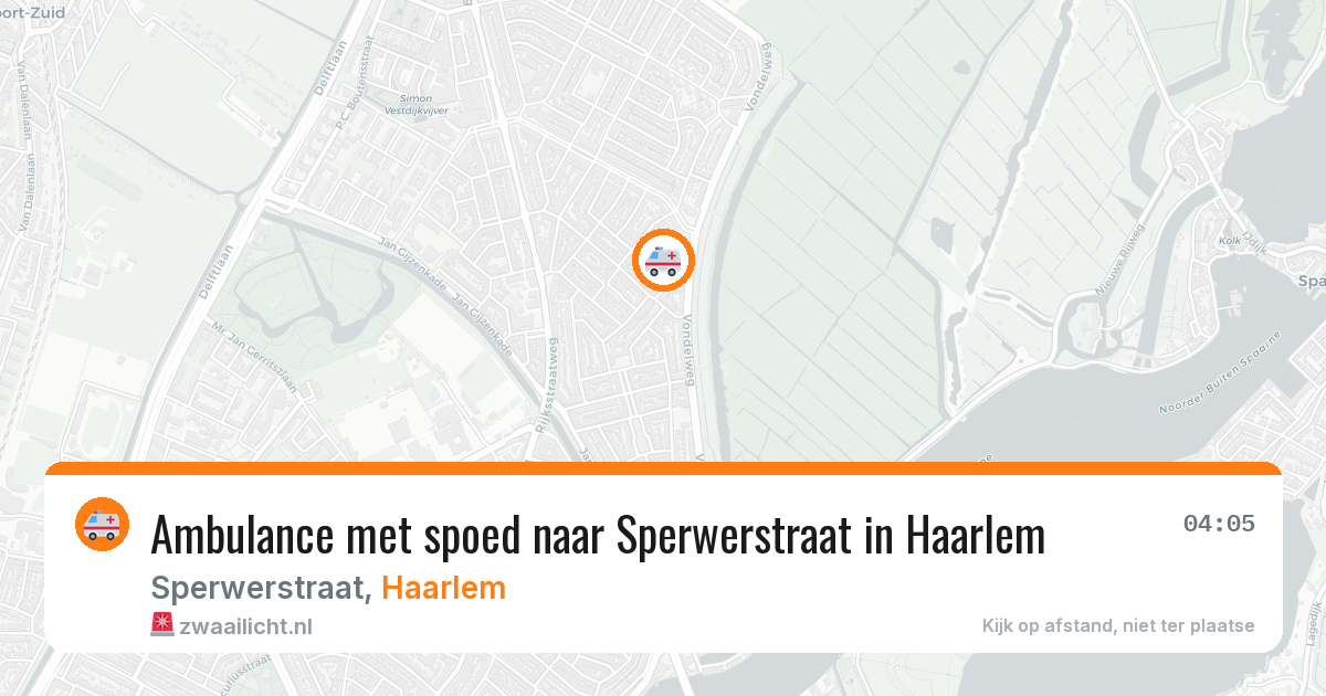 Ambulance met spoed naar Sperwerstraat in Haarlem — 7 apr 2026