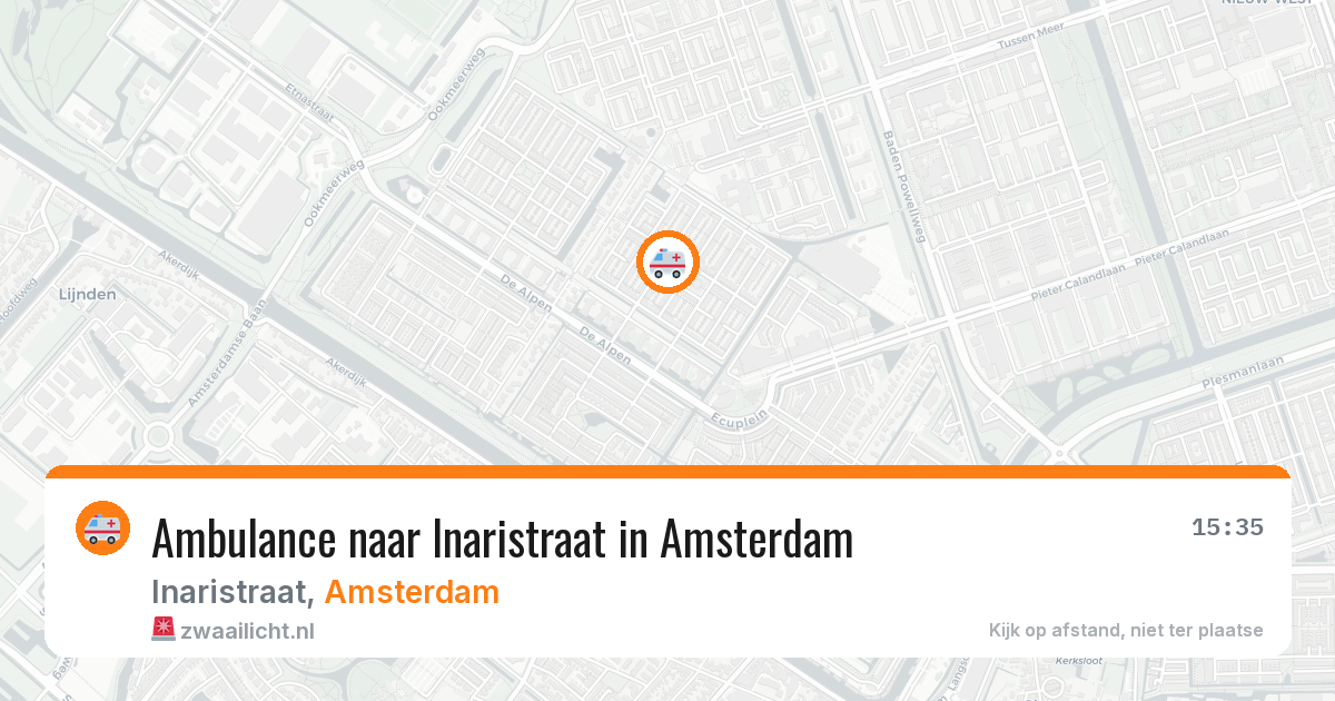 Ambulance naar Inaristraat in Amsterdam — 23 mei 2026
