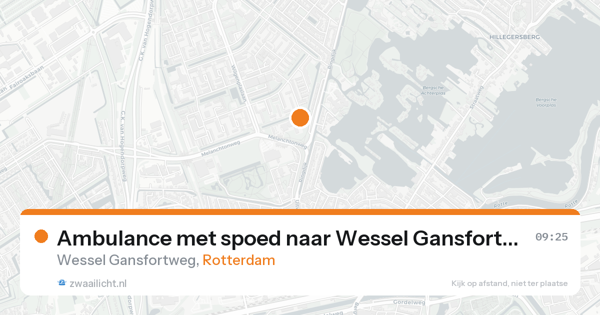 Ambulance met spoed naar Wessel Gansfortweg in Rotterdam — 8 feb 2026
