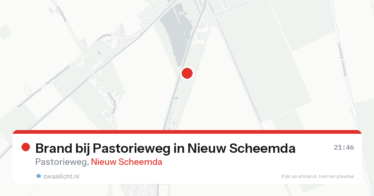 Brand bij Pastorieweg in Nieuw Scheemda — 21 aug 2026