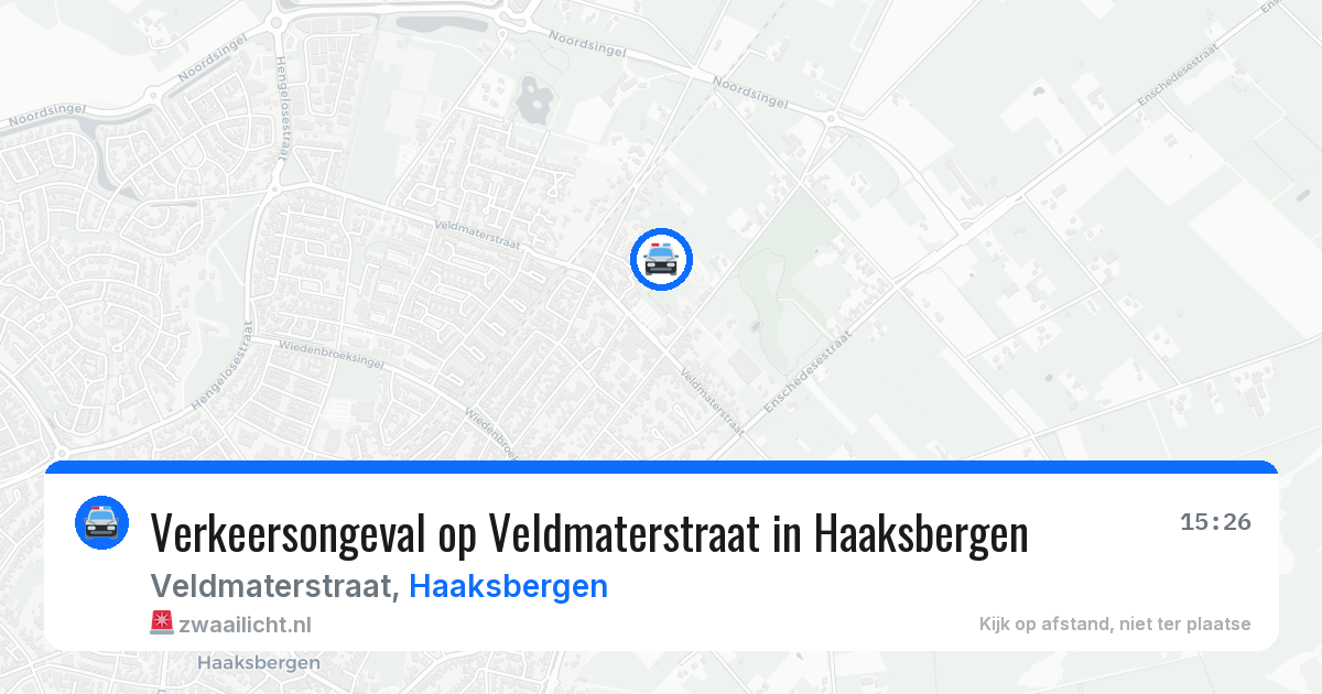 Verkeersongeval op Veldmaterstraat in Haaksbergen — 11 jun 2026