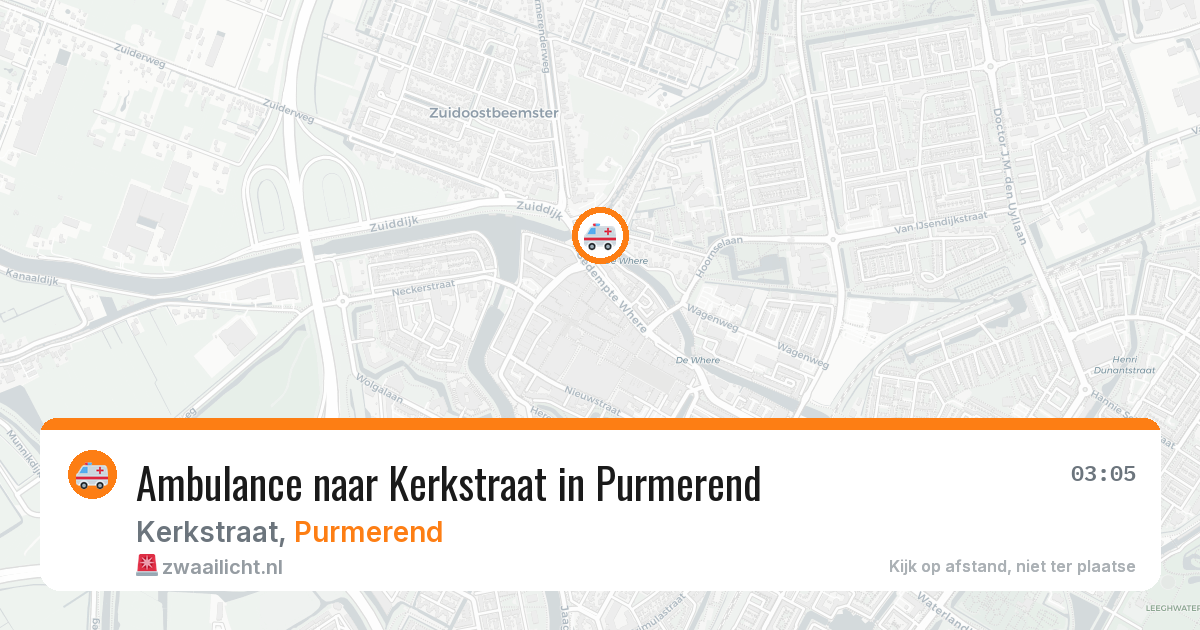 Ambulance naar Kerkstraat in Purmerend — 14 jun 2026