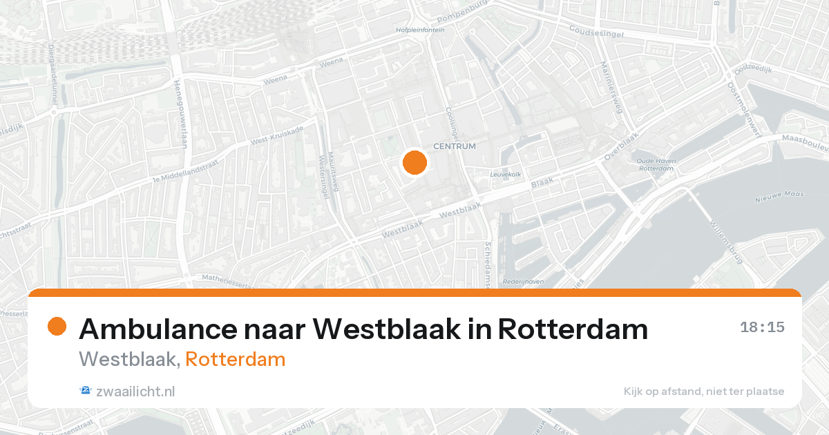Ambulance naar Westblaak in Rotterdam — 16 aug 2026