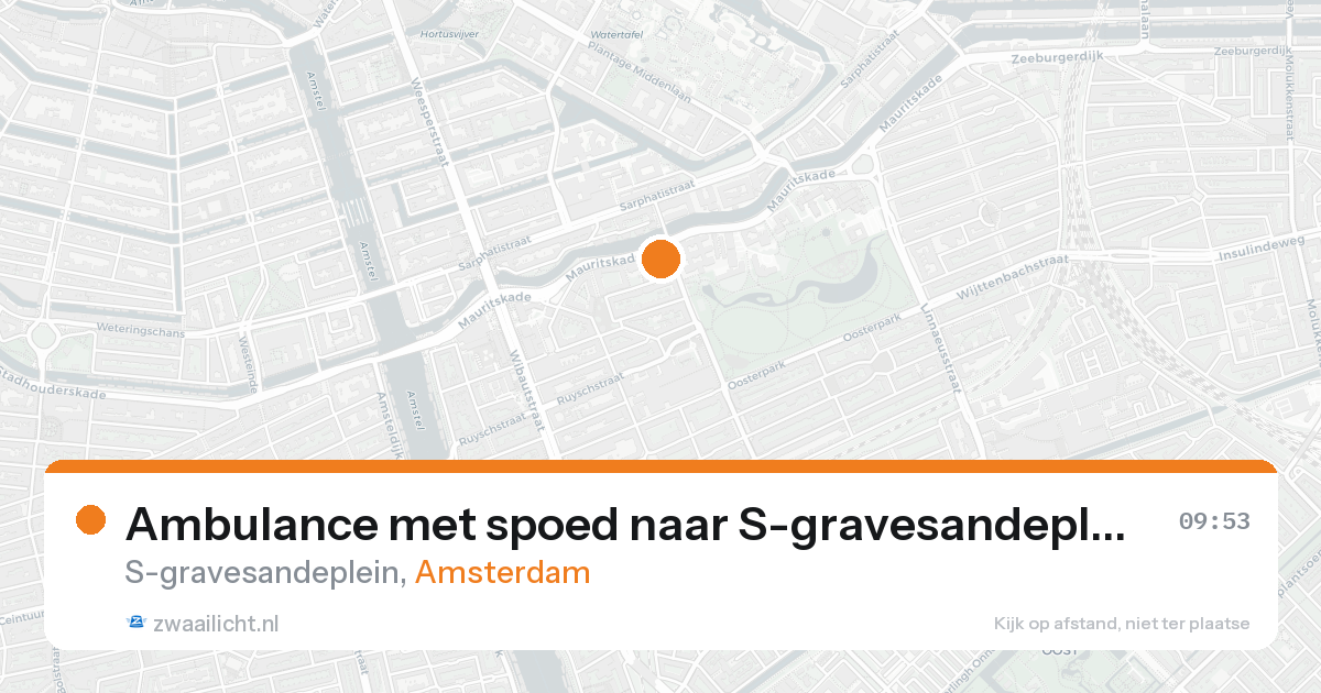 Ambulance met spoed naar S-gravesandeplein in Amsterdam — 8 feb 2026