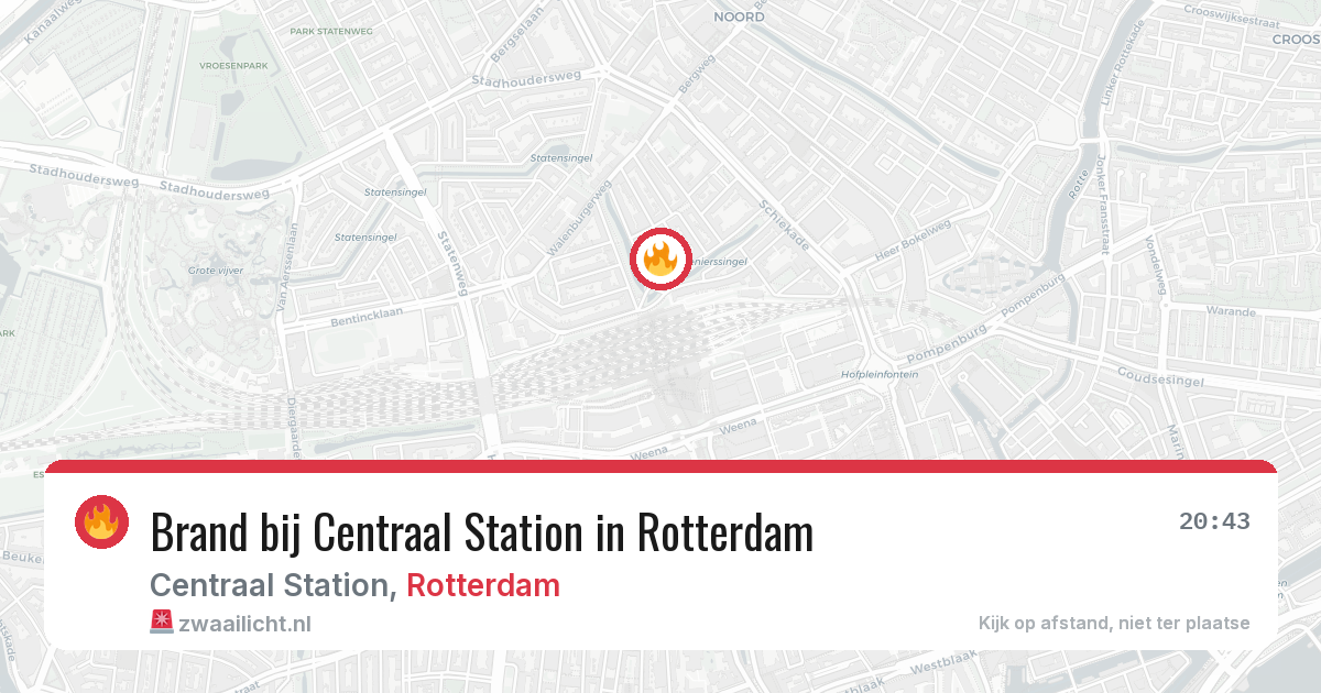 Brand bij Centraal Station in Rotterdam — 16 mei 2026