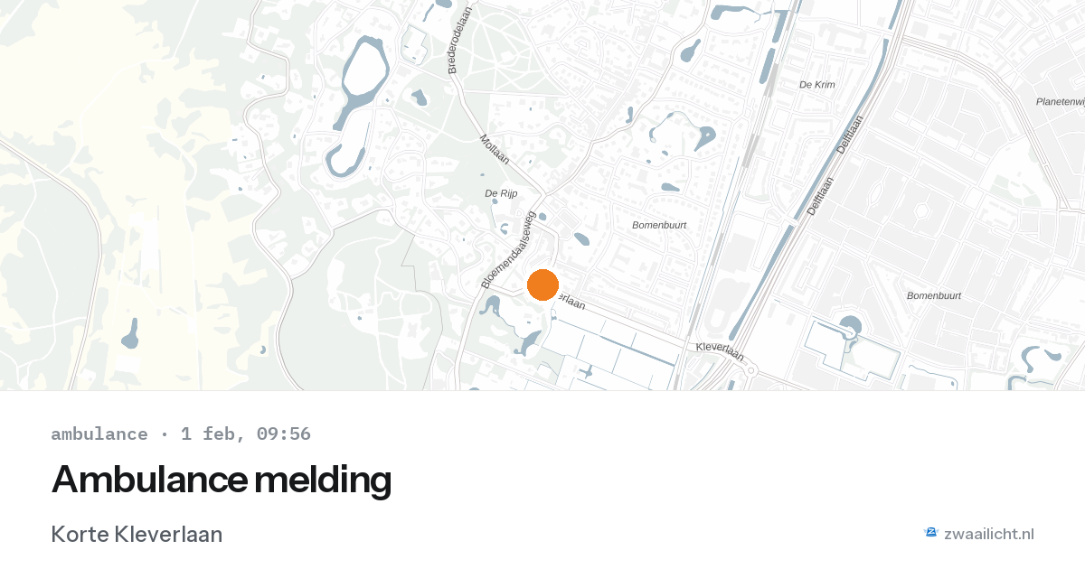 Ambulance melding — 1 feb 2026