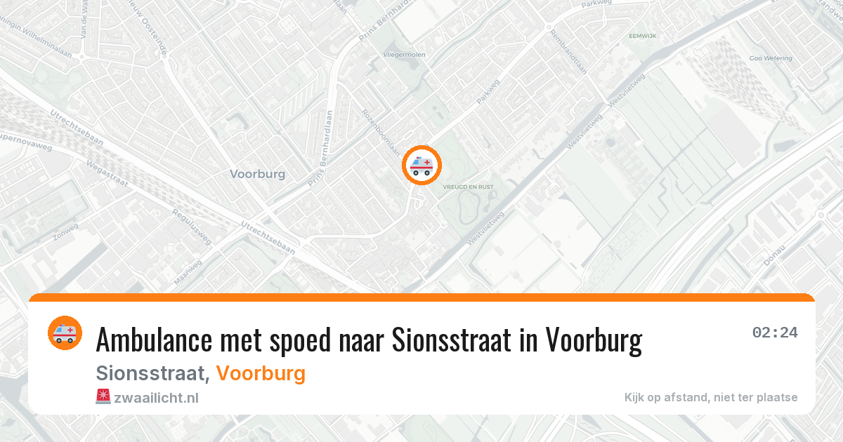 Ambulance met spoed naar Sionsstraat in Voorburg — 10 apr 2026