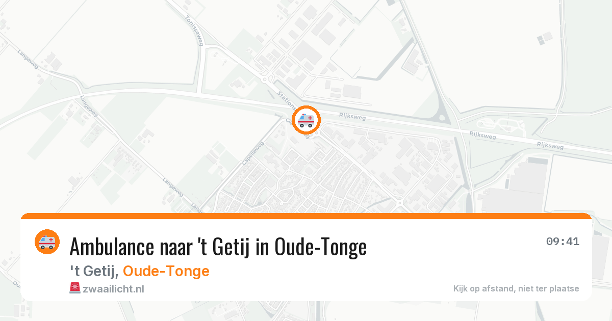 Ambulance naar 't Getij in Oude-Tonge — 20 jun 2026