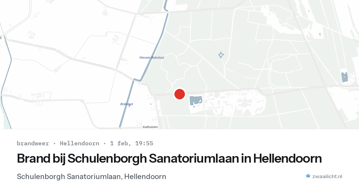 Brand bij Schulenborgh Sanatoriumlaan in Hellendoorn — 1 feb 2026